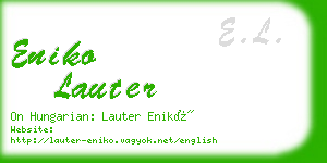 eniko lauter business card